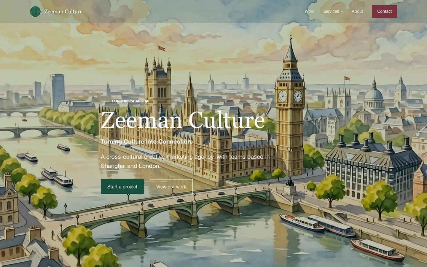 Zeeman Culture website homepage with a cinematic hero