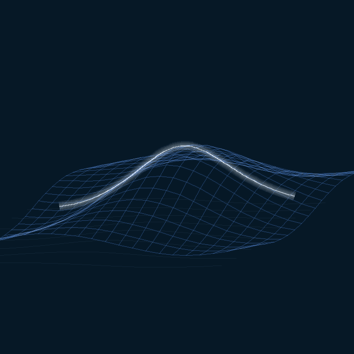 Illustrative finite-element mesh showing a structural response